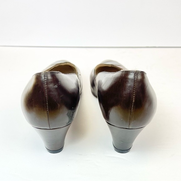Salvatore Ferragamo Brown Leather Heels Size 7.5B - Picture 4 of 9